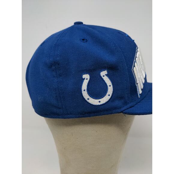 NFL Indianapolis Colts New Era 59Fifty Fitted Hat Size 7 1/8 Blue Embroidered - Picture 7 of 12